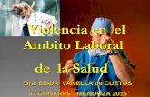 Violencia en el Ambito Laboral de la Salud - sap.org.ar CONARPE/vanella.violencia.pdf · Contexto laboral y socio cultural ... los trabajadores tienen derecho a una protección eficaz
