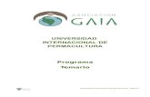 UNIVERSIDAD INTERNACIONAL DE PERMACULTURAgaia.org.ar/wp-content/uploads/2017/02/UIP-Programa.Temario-1.pdf · Programa - Temario Ecología aplicada al diseño de Permacultura •