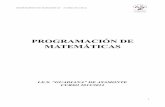 PROGRAMACIÓN DE MATEMÁTICAS€¦ · 5.3.4 Criterios de evaluación. 5.4 Programación de Matemáticas de 2º ESO. ... Grupo Editorial Bruño S.L. Matemáticas de 2º ESO. Libro: