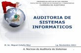 AUDITORIA DE SISTEMAS INFORMATICOS - …cotana.informatica.edu.bo/downloads/4. normas de auditoria de... · AUDITORIA DE SISTEMAS INFORMATICOS 4. Normas de Auditoria de Sistemas 1