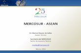 MERCOSUR - ASEAN - sela.org · Consideraciones parciales •Objetivos actuales •Comerciales y económicos •Estructurales y productivos ... Memorándums y Acuerdos Marco 1. Acuerdo