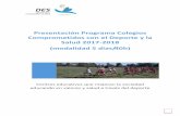 Presentación Programa Colegios Comprometidos con … · En septiembre de 2015 presenta su Carta de Compromiso con el Deporte para la Educación y ... auspicio de la Unión Europea.