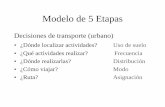 Modelo de 5 Etapas - Facultad de Ingenieríaingenieria.uncuyo.edu.ar/catedras/clase-3.pdf · Partición modal Asignación Modelo de 4 etapas a j V i, V j V ij V ijm V ijmr c ijm c