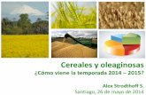 Cereales y oleaginosas - Sociedad Nacional de … 2014 - Alex... · Cereales y oleaginosas ¿Cómo viene la temporada 2014 – 2015? Alex Strodthoff S. Santiago, 26 de mayo de 2014