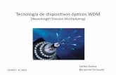 Tecnología de dispositivos ópticos WDM - elo.utfsm.cl · Tecnología de dispositivos ópticos WDM (Wavelength Division Multiplexing) Carlos Quiroz ELO357, ... periodo de la red