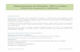 Criterios de evaluación y calificación - IES La Ordenieslaorden.es/wp-content/uploads/2017/10/Criterios-web-filosofia... · Valores éticos 1º, 2º, 3º y 4º de ESO (Materia evaluable