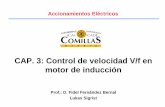 CAP. 3: Control de velocidad V/f en motor de inducción · Vectores espaciales en máquinas eléctricas 7. Modelo dinámico de máquina síncrona 8. Modelo dinámico de máquina asíncrona
