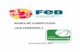 BASES DE COMPETICIÓN LIGA FEMENINA-2 - feb.es LF-2 2015-16.pdf · Una vez conocidos los equipos inscritos, se formarán dos grupos conforme a criterios económicos y ... 5º clasificado
