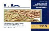 INIA Experimentales compartidos/Ad_735.pdf · Comportamiento agrónomico de grupos de madurez contrastantes de soja en ... manejo agronómico del cultivo así como la instalación