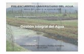 Gestión Integral del Agua - Red del Agua UNAM · • Los dos sistemas tienen dinámicas diferentes: la gestión debe reconocer y respetar ambos Cuenca alta ... de ecosistemas forestales