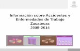 Información sobre Accidentes y Enfermedades de …autogestion.stps.gob.mx:8162/pdf/Zacatecas 2005-2014.pdf · Neumoconiosis 149 3 110 0 89 1 Intoxicaciones 0 0 0 0 6 0 Dorsopatías