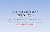 BNT-404 Estudio de Apocalipsis - …cruzadaevangelicapr.com/.../06/BNT-404-Apocalipsis-capitulo-20.pdf · pacto con el Anticristo/Bestia durante la GT) ... – Se establece con Israel