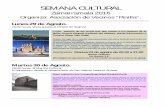 SEMANA CULTURAL - Zamarramalazamarramala.com/PROGRAMA SEMANA CULTURAL-2016.pdf · Lunes 29 de Agosto. ... un variado programa musical. La Siesta de Inés es un grupo creado en Segovia