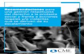 Recomendaciones para una gestión respetuosa del …cmecolombia.co/wp-content/uploads/2018/05/Documento... · 3.1.2 Gestión de quejas y reclamos Disponer de un mecanismo y, en lo