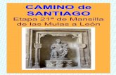 CAMINO de SANTIAGO · La iglesia Santa María del camino, nació con el Camino de Santiago, al ir poblándose de ... rodeado de ángeles y uno de ellos porta el alma del obispo para