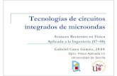 Tecnologías de circuitos integrados de microondas · Redes de Microondas ... Dispositivos y materiales 9antena fractal; metamateriales wCircuitos impresos de microondas (MPC) tira