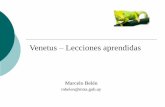 Venetus Lecciones aprendidas - AGESIC - Inicio · Venetus –Lecciones aprendidas Marcelo Belén ... Sistema informático para la presentación de planillas de ... dependientes deben
