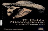 El Habla Nicaragüense Carlos - …sajurin.enriquebolanos.org/vega/docs/LL_HablaNicaraguenseotros... · 468.3 M292h Mántica, Carlos El Habla Nicaragüense y otros ensayos/ Carlos