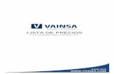 LISTA DE PRECIOS - vainsa.com de precio VAINSA (con... · "Código de honor" y se excluyen de la participación en el concurso. Además, el jurado Red Dot se compone de expertos en