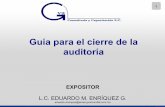 Guía para el cierre de la auditoría - …clubvirtual.gvaweb.com/admin/curricula/material/Guia para cierre.pdf · Generalmente los problemas de negocio en marcha están relacionados