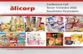 Conference Call - Alicorp Perú · expectativas actuales de la Gerencia sobre el desempeño operativo y financiero de la compañía, basándose en supuestos que ... con un significado