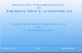 DE DERECHO CANONICO - canonistas.orgcanonistas.org/wp-content/uploads/BI-2007-1.pdf · (instr. Dignitas connubii 25 enero 2005), n. 56 sobre participación de los cristianos no católicos