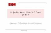 Hoja de cálculo MicroSoft Excel (3 de 3) - …personales.upv.es/pabmitor/iinf/FILES/IntInf s05 - HojaCalculoExcel... · Macros ÖDefinición – Pequeño programa compuesto por un