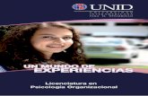 Licenciatura en Psicología Organizacional - unid.edu.mx · - Desarrollo Organizacional - Áreas de Motivación para el Desempeño y Satisfacción - Descripción de Puestos. Plan