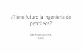 ¿Tiene futuro la ingeniería de petróleos? - Sede Medellínminas.medellin.unal.edu.co/gruposdeinvestigacion/biofrun/images/... · •M.Sc. Universidad Industrial de Santander, 2003