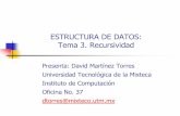 Estructura de datos: Tema 3. Recursividaddtorres/cursos/estructuradedatos/Tema3-Recursividad.… · computación y a la programación estructurada. ... Levine Gutierrez, Guillermo