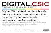Digital.CSIC: contenidos. Derechos de editoriales ...digital.csic.es/bitstream/10261/95803/1/DC_impacto_Bernal_2014.pdf · yAlgunas de las disciplinas con menos contenido OA como