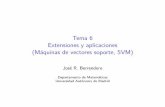 Tema 6 Extensiones y aplicaciones (Máquinas de vectores ...verso.mat.uam.es/.../cursos/Matematicas-IO/io-tema6-svm-16.pdf · Tema 6 Extensiones y aplicaciones (M aquinas de vectores
