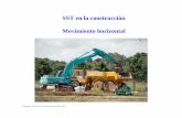 SST en la construcción Movimiento horizontal - … · se utilizan en los proyectos de construcción no deberían poner en riesgo a ninguna persona. ... • Desconectar el embrague
