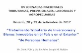 XV JORNADAS NACIONALES TRIBUTARIAS, .TRIBUTARIAS, PREVISIONALES, LABORALES Y AGROPECUARIAS Rosario,