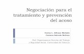 Negociación para el tratamiento y prevención del acoso · Negociación para el tratamiento y prevención del acoso 3 I. LA NEGOCIACIÓN COLECTIVA COMO INSTRUMENTO DE PROTECCIÓN