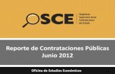 Reporte de Contrataciones Públicas Junio 2012portal.osce.gob.pe/osce/sites/default/files/Documentos/Publicacion... · Procesos bajo el ámbito del Decreto de Urgencia Nº 054-2011
