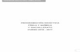 PROGRAMACIÓN DIDÁCTICA FÍSICA Y QUÍMICA 1º …iesricardobernardo.es/wp-content/uploads/2017/01/1º-Bach.pdf · OBJETIVOS DE UNIDAD COMPETENCIAS ... de la presión, el volumen