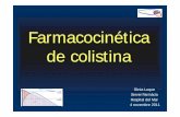 Farmacocinética de colistina - academia.cat · Colistina o Polimixina E • Antibiótico que contiene anillo policatiónico que desplaza a iones Mg y Ca de los lipopolisacáridos
