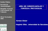 Carmen Gomar Hospital Cl­nic. Universidad de .Fast Track Protecci³n zonas riesgo Prevenci³n atelectasia