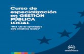 Curso de especialización en GESTIÓN PÚBLICA LOCALdescargas.femp.es/Folleto2018.pdf · 6 módulos formativos complementarios ... Caso práctico sobre las temáticas ... Unidad 5