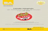 L INTEGRADO Listado Integrado - buenosaires.gob.ar · Mar Chiquita Manteca calidad extra, libre de gluten - Sin TACC 02-533760 Mar de Soja Galletas a base de harina de soja y fécula