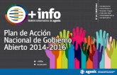 Plan de Acción Nacional de Gobierno Abierto 2014-2016 · Se presentaron 6 organismos al Premio a la Transparencia 2014 ... En el marco de la Alianza para el Gobierno Abierto, Uruguay