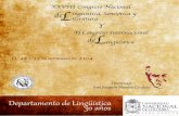 Departamento de Lingüística 30 años - Facultad de … · 2014-09-03 · La lingüística de corpus: perspectivas para la investigación lingüística ... La cortesía lingüística