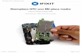 Reemplazo HTC uno M8 placa madre · Paso 1 — Tarjeta SIM Inserte una herramienta de expulsión de la tarjeta SIM o un clip en el pequeño orificio en la bandeja de la tarjeta SIM,