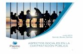 ASPECTOS SOCIALES EN LA CONTRATACIÓN … clausulas sociales.pdf · CONTRATACIÓN SOCIAL Eldocumento“Adquisicionessociales.Unaguíaparaconsiderar aspectos sociales en las contrataciones