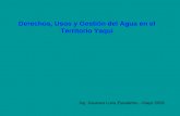 Derechos, Usos y Gestión del Agua en el Territorio Yaqui · 1.4.3 Disponibilidad de agua para riego en el Valle del Yaqui 1.4.4 Un dren agrícola contaminante ... 2.1 Contexto Internacional