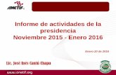 Presentación de PowerPoint - anetif.org · Alimentaria TIF 2015 11 y 12 de noviembre, ... Entrega del Premio Nacional de Calidad TIF 2015. ... la Cadena Porcícola México Calidad