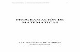 PROGRAMACIÓN DE MATEMÁTICAS - … fileProgramación de Matemáticas de 3º ESO. Programación de Matemáticas de 4º ESO. ... al Ciclo Formativo de Grado Medio