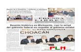 AÑO XXXIV Reunión histórica en Michoacán, casi la … · Por la dignificación y profesionalización del periodismo AC prensayfotografosaprefojac@yahoo.com.mx AÑO XXXIV Jefes
