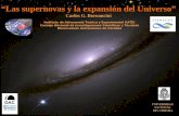 “Las supernovas y la expansión del Universo” - OAC · “El Universo en una cáscara de nuez” (2011). Stephen Hawking. Ed Crítica. (Drakontos bolsillo) “Los tres primeros
